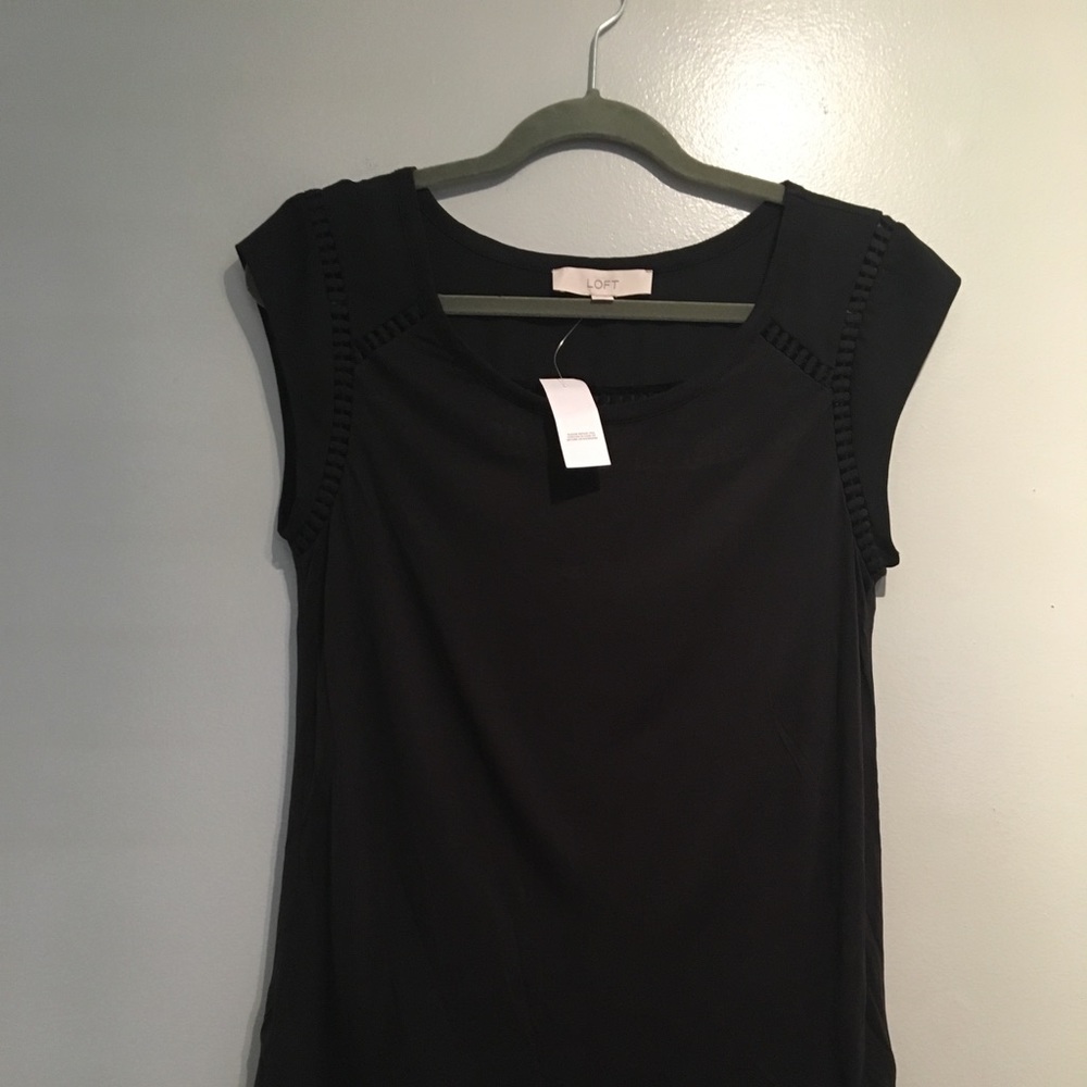 NWT Loft black blouse small